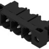 Pin header, 3 pole, pitch 7.62 mm, angled, black, 1026860000