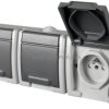 AQUANT Gn. 3x2P+Z IP55 szare EPN 7899