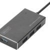 Hub Digitus USB 3.0, 4 porty, do 5 Gbit/s, aluminium, z zasilaczem 2A