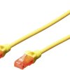 Kabel krosowy DIGITUS Professional CAT 6 U-UTP, LSZH, AWG 26/7, skrętka, długość 0,5 m, żółty