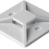 Mounting base, PA, white, self-adhesive, (L x W x H) 19 x 19 x 3.8 mm, 151-28349