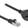 kabel LAN Delock 87005, 1 szt., RJ45, CAT 6a, S/FTP, 5.00 m, czarny