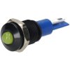 R-TECH 656982 Panel Indicator 10mm Domed 12V Yel Black Plated Brass