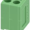 PCB terminal, 2 pole, pitch 5 mm, AWG 24-12, 24 A, spring-clamp connection, green, 1991095