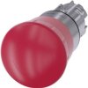 Siemens 3SU1050-1HB20-0AA0 Przycisk grzybkowy zatrzymania awaryjnego pierścień przedni metalowy, błyszczący IP66, IP67,