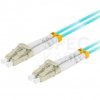 Patchcord światłowodowy MM LC/UPC-LC/UPC duplex 3mm OM3 bezhalogenowy LSOH aqua 10m LANBERG