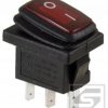 Przełącznik hermetyczny KCD1R-12VDC 20A;podśw.czerwony;6.3mm;ON-OFF;