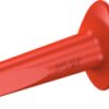 Alligator clip, red, max. 20 mm, L 130 mm, CAT IV, socket 4 mm, 66.9474-22