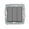MINI Wyłącznik potrójny szary mat 27MWP-7 KARLIK