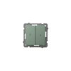 Przycisk żaluzjowy zwierny 2-klawiszowy góra-dół ŁP-7G/m/84 zielony mat AS Ospel