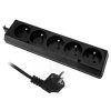 Przedłużacz 3m 5x2P+Z czarny JONEX-3x1 Ps-570
