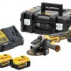 Akumulatorowa szlifierka kątowa 125 mm 18V, 2 x akumulator 5.0Ah + ładowarka DCG405P2-QW