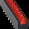 RTZ2100R 10-fold LED array, red, Ø 2mm, upright