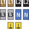 Oznacznik kablowy HellermannTyton WIC2-L1,L2,L3,N,Earth-PA66-MIX 561-02300, 200 szt.
