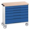 Szafa, na kółkach, 6-szufladowa, materiał: Stal, Bott