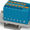 Distribution block, push-in connection, 0.5-10 mm², 40 A, 8 kV, blue, 1221427