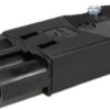 Plug, 3 pole, cable assembly, screw connection, 0.5-4.0 mm², black, AC 166 GSTF/325 SW EV