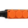 Listwa Gumowa 3X230v 16A Ip54 Schuko Pomarańczowa