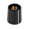 Pokrętło potencjometru oś: 6.4mm średnica: 14.7mm Zacisk śrubowy Plastik Czarny RS PRO
