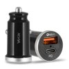 Ładowarka - zasilacz samochodowy USB+USB-C QuickCharge 3.0 PD/15W Vayox VA0034 / BX11060