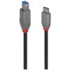 LINDY 36665 USB cable USB 3.2 1st Gen USB-C® plug, USB-B plug 0.50 m Black