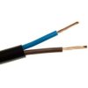 PrzewĂłd elektryczny 2x1 czarny okrÄgĹy H03VV-F (OMY) = 1 metr