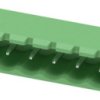 Pin header, 8 pole, pitch 5 mm, angled, green, 1757527