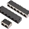 Złącze RJ45 Żeński Złącze RJ45 Montaż na płytce drukowanej MH Connectors, 90°, 8P8C-żyłowe