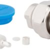 4.3/10 plug 50 Ω, RG-402, Belden 1673A, press-fit, straight, 431-123P-52S