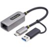 StarTech.com U2GA-USB-C-ETHERNET 2.5GbE USB-C to Ethernet Adapter with USB-A Co