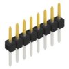Pin header, 8 pole, pitch 2.54 mm, straight, black, 10046239