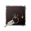 Simon Basic Łącznik chwilowy jednobiegunowy z kluczem 2 pozycyjny 0-I styk N/O tylko pozycja 0 czekoladowy BMP1K.01/47