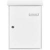 Burg Wächter 61090 LETTER 5832 Steel Letterbox White C4 Slot 2 Keys