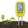 Tester gleby 4w1 Tester N/P/K Cyfrowy ekran LCD -10℃ do 80℃ Miernik temperatury Wysoka dokładność Sonda ze stali nierdzewnej do