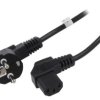 SN325-3/07/1.5BK Kabel CEE 7/7 (E/F) wtyk kątowy, IEC C13 żeński 90 PVC 1,5m