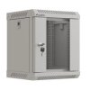Szafa instalacyjna RACK wisząca 10 6U 300X300 szara drzwi przeszklone LANBERG (FLAT PACK) WF11-3306-10S
