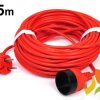 Przedłużacz kosiarkowy ogrodowy 15m 1 gniazdo 2x1mm2 PK-1015 ELGOTECH