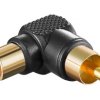 Adapter cinch 90°, czarny kąt 90°, czarna