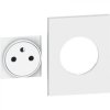 LIVING NOW plakietka gniazda płaskiego 2P+Z 3mod. biały KW55M3F