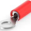 Insulated ring cable lug, 0.26-1.65 mm², AWG 22 to 16, 4.34 mm, M4, red, 320551