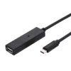 Value Przedłużacz Usb 2.0 Z Aktywnym Repeaterem, A - C, Czarny, 10 M