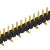 Pin header, 15 pole, pitch 2.54 mm, angled, black, 10047068