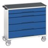 Szafa, na kółkach, 5-szufladowa, materiał: Stal, Bott