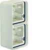 W.1 Adapter natynkowy 2-kr pionowa 2 wejścia, IP55, biały WNA686B