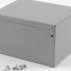 Aluminum enclosure, (L x W x H) 127 x 102 x 76 mm, gray (RAL 7046), IP32, 1411L