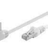 Kabel Patchcord CAT 5e U/UTP (1x90°) RJ45/RJ45 0,25m biały