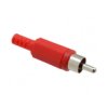 Wtyk RCA na kabel czerwony