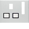 BERKER K.5 Płytka czołowa do gniazda z uziemieniem standard brytyjski aluminium 3313077013 HAGER