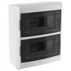Rozdzielnica natynkowa S-18 (N+PE) 2x9 modułów IP40 240x276x100mm drzwi transparentne dymne NEKU
