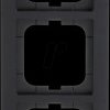 1723-281 Cover frame 3-gang, black - Busch-axcent®